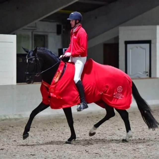 Onze Sterre van 't nederhof (vitalis x rubinstein) wint op haar eerste wedstrijd de aanlegtest voor de 6 jarigen met 80%. Nadien werd ze gereden door niemand minder dan Flore De Winne,  heel mooi om te zien!